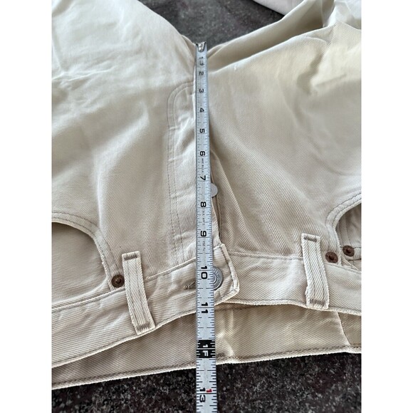 VINTAGE Levi's 501 Jeans Mens 33x29 White Denim Straight Button Fly 90s USA - Picture 12 of 14